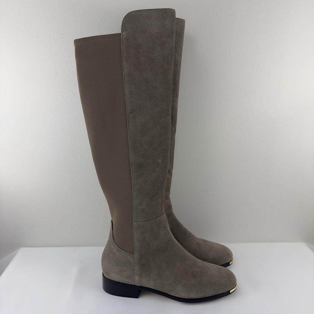 Cole Haan Grand 360 Women's Taupe Suede Tall Riding Boots Size 10B‎ NWOB